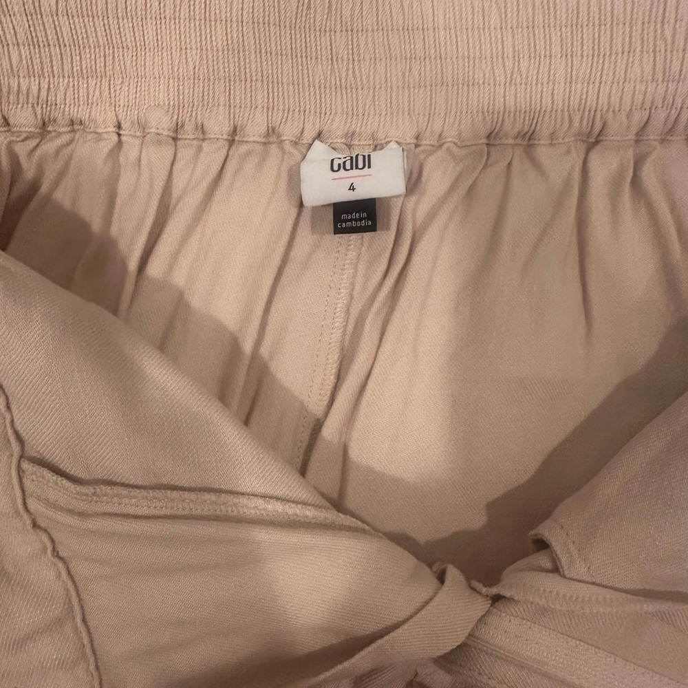 Cabi Traipse Trouser Pleated Wide Leg Neutral Career Staple Business Casual Sz4 - Picture 9 of 11